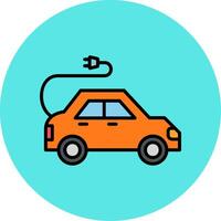 Electric Car Vector Icon