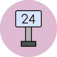 24 Hours Vector Icon