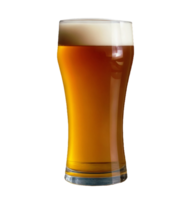 AI generated Transparent mug of beer with condensation droplets on the outside isolated on PNG background