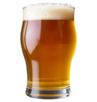 AI generated Transparent mug of beer with condensation droplets on the outside isolated on PNG background