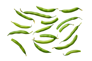 AI generated a bunch of green peas on a transparent background png