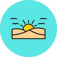 sunset Vector Icon