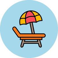 Beach Chair Vector Icon