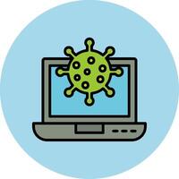 icono de vector de ataque de virus