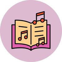 icono de vector de libro de música