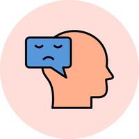 Negative Thinking Vector Icon