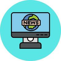 icono de vector de informe de noticias