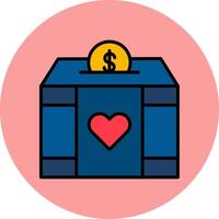 Charity Box Vector Icon