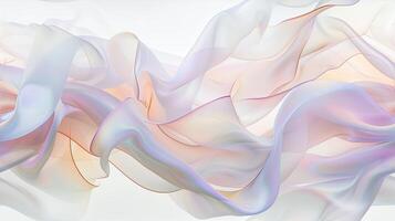 AI generated abstract minimalism with a realistic featuring translucent organic amorphous flat shapes overlapping in iridescent layers, set against a pristine white background. SEAMLESS PATTERN. photo