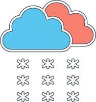 Snowfall Vector Icon