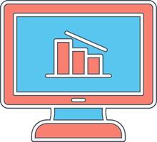 Online Data Analytics Vector Icon