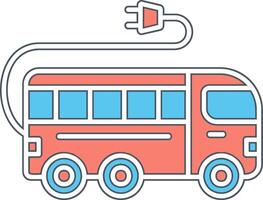 Electric Bus Vector Icon