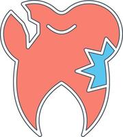 Caries Tooth Vector Icon