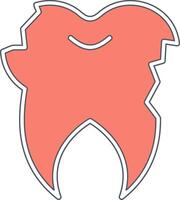 Broken Tooth Vector Icon