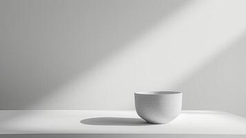 AI generated a cup crafted from minerals, set against a pristine white background for a striking contrast. photo