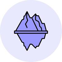 icono de vector de iceberg