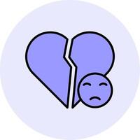 Broken Heart Vector Icon