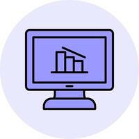 Online Data Analytics Vector Icon