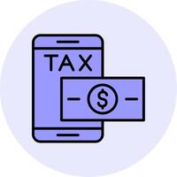 Online Tax Paid Vector Icon