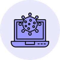 icono de vector de ataque de virus