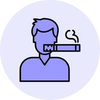 Man Smoking Vector Icon