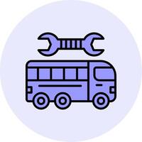 Repairing Bus Vector Icon