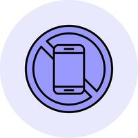 No Mobile Phone Vector Icon