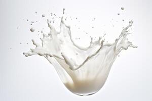 AI generated Captivating Milk splash background. Generate Ai photo