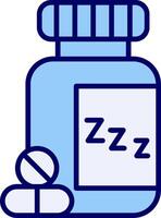 dormido pastillas vector icono