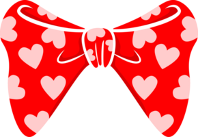 ribbon bows heart pattern design png