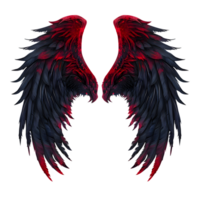 AI generated Devil Demon Wings on Transparent Background. Generative AI png