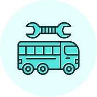 Repairing Bus Vector Icon