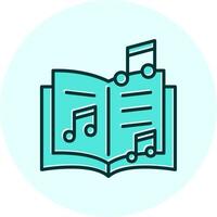 icono de vector de libro de música