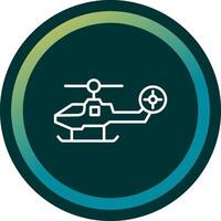 Fighter Helicopter Vector Icon