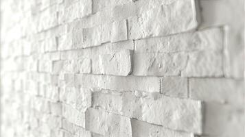 AI generated a highly detailed wall constructed from white bricks, enhanced by post-processing techniques to accentuate texture and depth, creating a captivating visual narrative. SEAMLESS PATTERN. photo