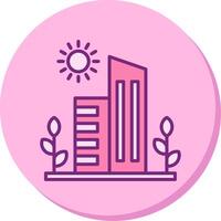 Green City Vector Icon