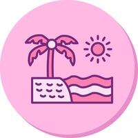 icono de vector de playa