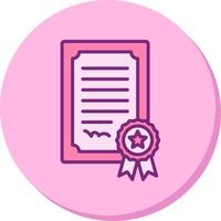 icono de vector de certificado