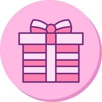 icono de vector de caja de regalo