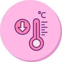 icono de vector de baja temperatura