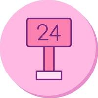 24 Hours Vector Icon