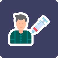 Man Vaccination Vector Icon