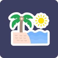 icono de vector de playa