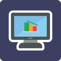 Online Data Analytics Vector Icon