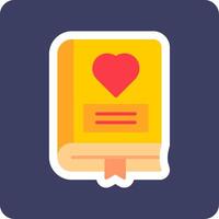 romance libro vector icono