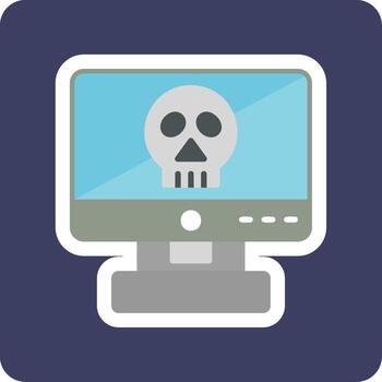 Computer Hacking Vector Icon