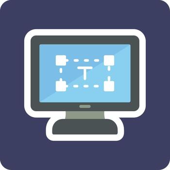 computadora texto editor vector icono
