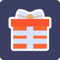 icono de vector de caja de regalo