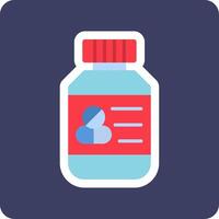 Pills Bottle Vector Icon