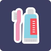 Tooth Cleaning Vector Icon